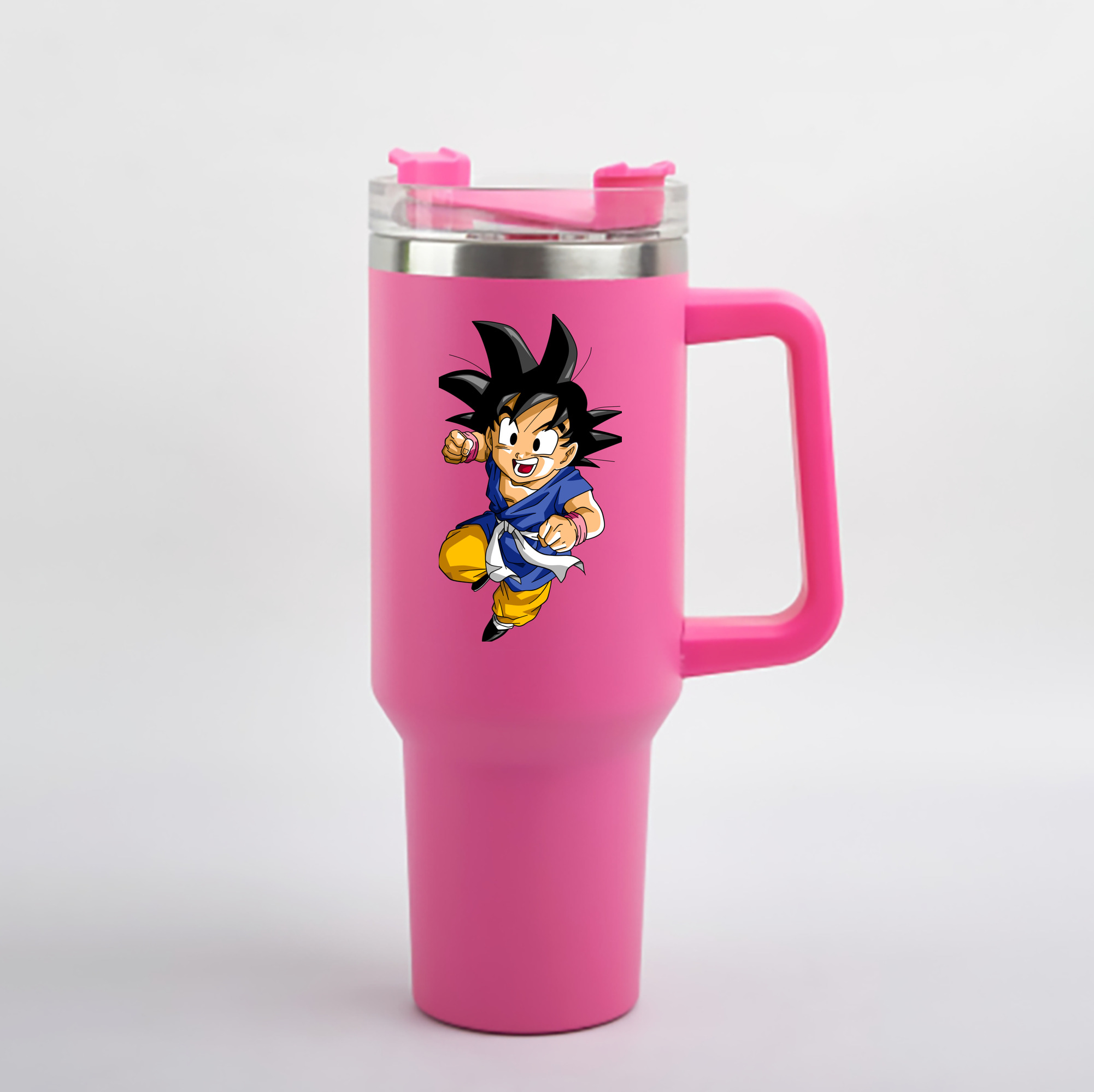 （画像用） ドラゴンボール 孫悟天 そん ごてん DRAGON BALL Son Goten 1200mL車用タンブラー - クリスタルステッカー（プラスチックストロー付き）
